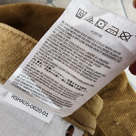 Volcom Stoned  Straight Corduroy Pants Caramel Size 24 - Picture 16 of 16